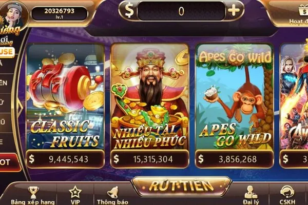 Trò chơi slot cổ điển với biểu tượng hoa quả