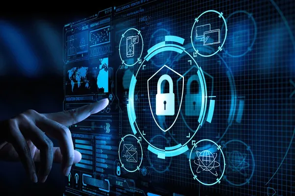 Biểu tượng blockchain và tiền điện tử thể hiện bảo mật trong cá cược